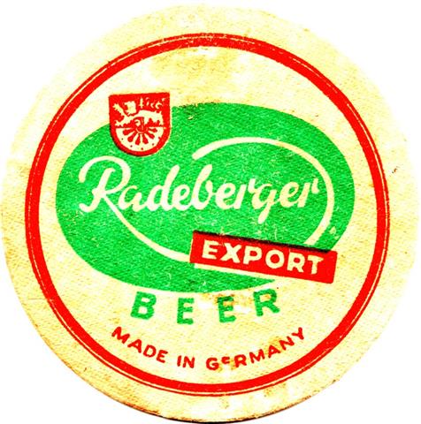 radeberg bz-sn rade rund 1a (215-export beer-grünrot)